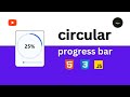 How To Make Circular Progress Bar Using HTML CSS JavaScript | Neomorphism Progress Bar