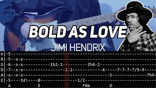 Jimi Hendrix - Bold as love (Guitar lesson with TAB)