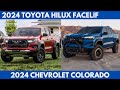 New 2024 Toyota Hilux Facelif Vs. 2024 Chevrolet Colorado a Flagship Pickup Truck Comparison