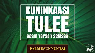 Kuninkaasi tulee aasin varsan selässä…