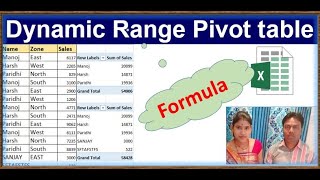 dynamic range pivot table excel | Dynamic Range for a Pivot Table using the Offset Function