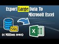 SQL export large data to excel with this simple trick
