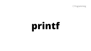 C Programming Basic Part 1 - What is printf?