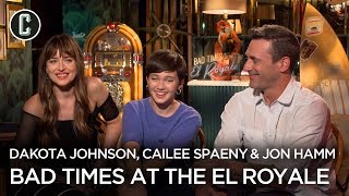 Dakota Johnson, Jon Hamm & Cailee Spaeny Talk Bad Times at the El Royale