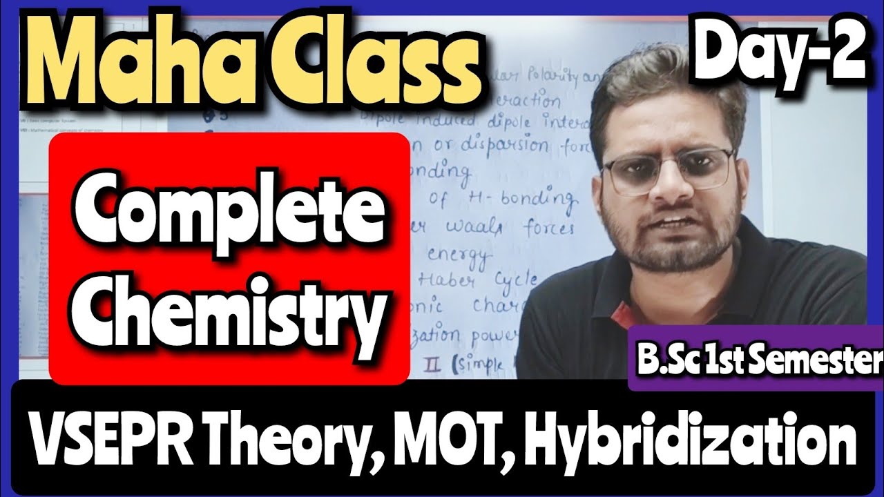 B.Sc 1st Semester Chemistry! VSEPR Theory!MOT!Hybridization#bedkdian # ...