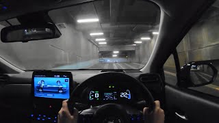 【Test Drive】2021 New TOYOTA AQUA(Prius C) 1.5L HYBRID 4WD(E-Four) - POV Night Drive