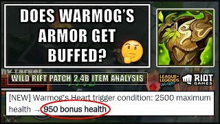 HOW DOES THE NEW WARMOG'S WORK? - WARMOG'S ARMOR ITEM ANALYSIS - WILD RIFT 2.4B UPDATE