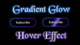 Create Stunning Animated Glow Button using HTML & CSS | Neon Hover Effect
