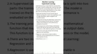 Machine Learning : Supervised Learning