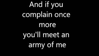 BJÖRK-ARMY OF ME LYRICS