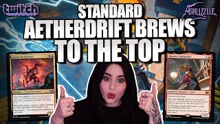 DAY 1! NEW Aetherdrift Brews in the TOP 100!  | Standard MTG Arena | Ashlizzlle VODs