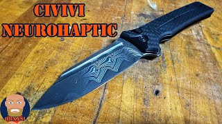 Gorgeous Damascus on the Civivi Neurohaptic