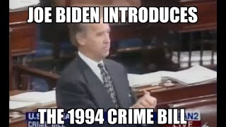 Joe Biden introducing The 1994 Crime Bill