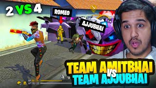 Team AmitBhai Vs Team AjjuBhai & Romeo || Garena Free Fire || Desi Gamers