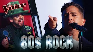 Incredible 80s ROCK ANTHEMS in the Blind Auditions of The Voice 🤘 | Top 10