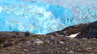 Helheim Glacier massive calving East Greenland