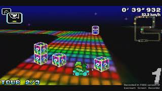 MKPC : SNES Rainbow Road in 1'25\