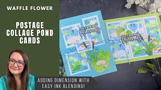 Postage Collage Pond Cards | Waffle Flower