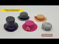 tutorial mini hüte basteln diy how to craft miniature hats