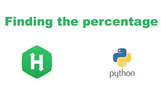 Finding the percentage using Python