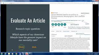 Evaluating Information Sources - RADAR