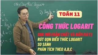 TOÁN 11|| BÀI 2: CÔNG THỨC LOGARIT (DẠNG RÚT GỌN, SO SÁNH , PHÂN TÍCH THEO a,b,c) BẤM MÁY ĐỈNH CAO