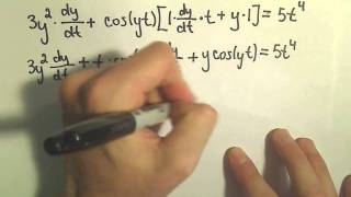 Implicit Differentiation - Basic Example 3 / 3
