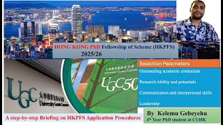 A to Z Application Procedures  for Hong Kong PhD Fellowship Scheme (HKPFS) 2025/26