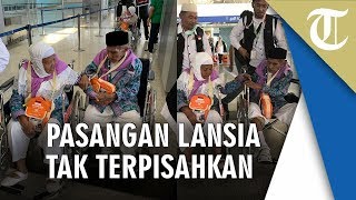 Kisah Romantis Pasangan Lansia Tak Mau Dipisahkan saat Naik Haji