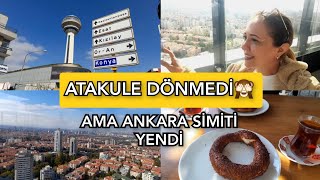 ATAKULE'NİN DÖNEN TERASI GEZİLİRDE ANKARA SİMİTİ YENMEZ Mİ😋👍#atakule#ankarasimiti