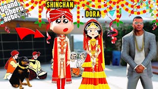 GTA 5 : Happy Married Life Shinchan 🤣 Franklin Chop Reaction 😱