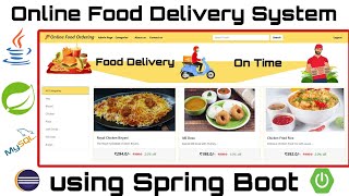 Online Food Delivery Project in Spring Boot | Spring MVC | Java | JSP | MySQL | Spring Boot Project