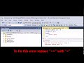 MSSQL   Fix Error   Incorrect syntax near '='