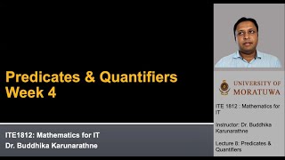 Week 04 - Predicates and Quantifiers
