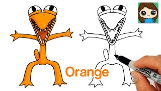 How to Draw Orange Easy | Roblox Rainbow Friends