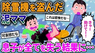 【2ch修羅場スレ】除雪機を盗んだ泥ママ、息子が全てを失う結果に【ゆっくり解説】【2ちゃんねる】【2ch】