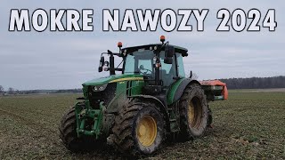 Rozpoczęcie sezonu! 🔥 Mokre nawozy 2024! 🔥 Rozsiewanie nawozów pod rzepak! 🔥 JD 6115RC w akcji!