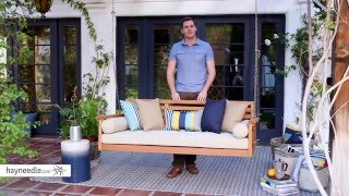 Belham Living Cari Bay Deep Seating Porch Swing Bed with Cushion - Product Review Video