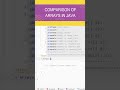 Java: Compare Arrays in Seconds! #java #coding #interview