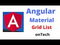 Learn Angular Material | Part #9 | Grid List | Angular Material for Beginner
