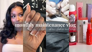self care/ maintenance vlog | hair, skin, lashes, & beauty products