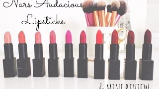 LIP SWATCHES - NARS AUDACIOUS LIPSTICKS