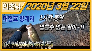 [인초낚]대청호 배스 기적같은 1시간~!!초봄 배스 낚시 (Bass Fishing)#대청호 #장계리