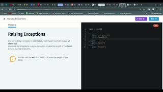 109 Raising Exceptions | Python Developer | Sololearn