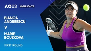 Bianca Andreescu v Marie Bouzkova Highlights | Australian Open 2023 First Round