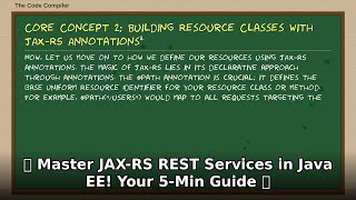🚀 Master JAX-RS REST Services in Java EE! 💡 5-Min Java Tutorial Guide