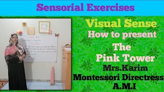 Maria montessori teaching methods|| Sensorial activity|| Visual sense|| Pink tower