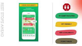 Rest Stops Ahead App - finding your next rest stop
