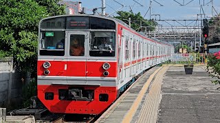 [4K] Stasiun Angke: Kompilasi Kereta JR 203, JR 205 | KRL Commuter Line (1/2)