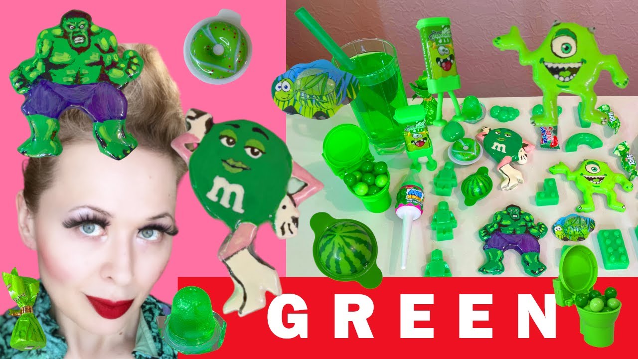 Asmr Eating Green Food Mukbang Youtube